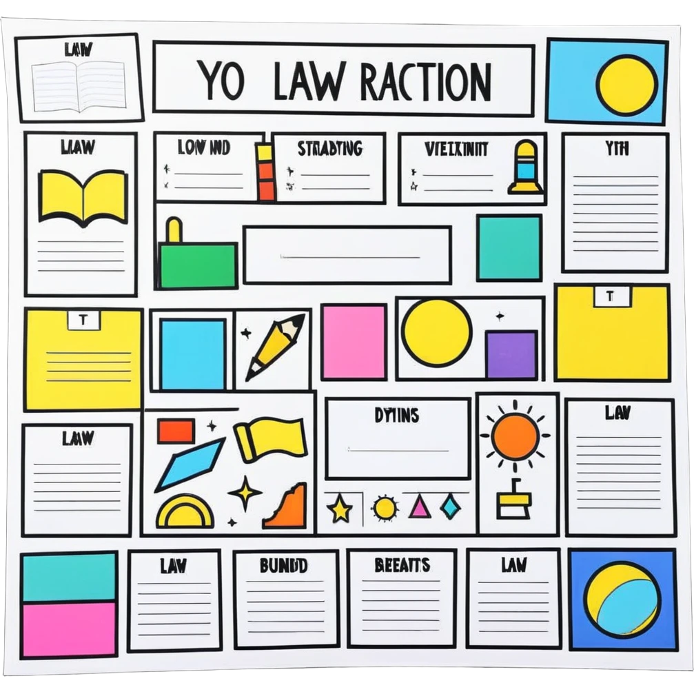 vision board with positive affirmations, law of attraction emoji