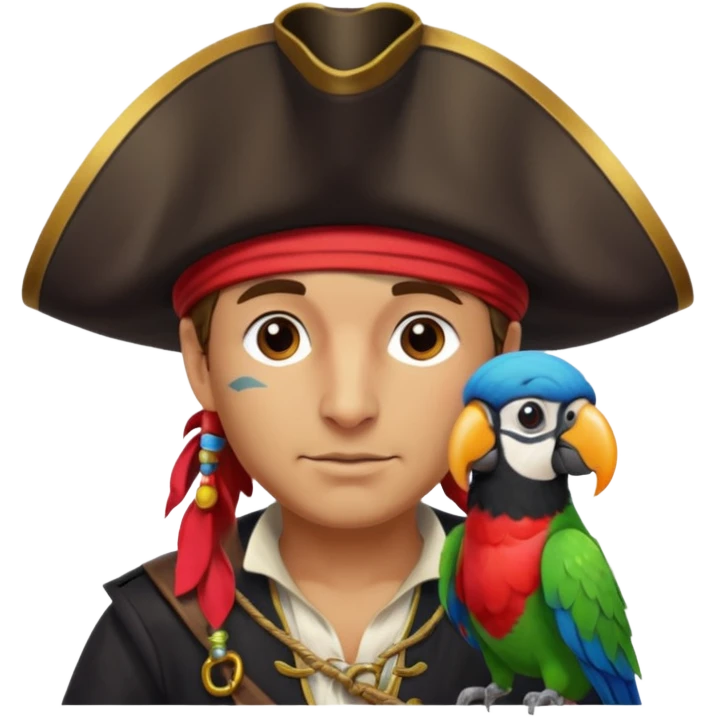 pirate and parrot emoji