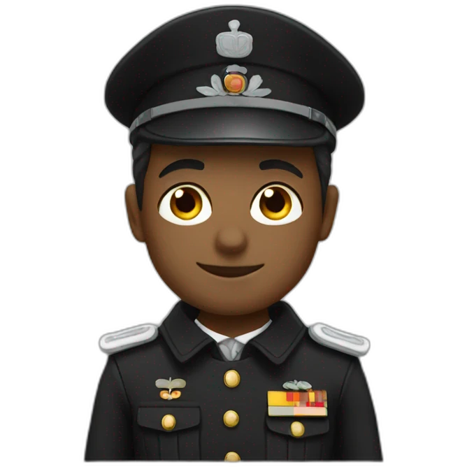 German black uniform emoji