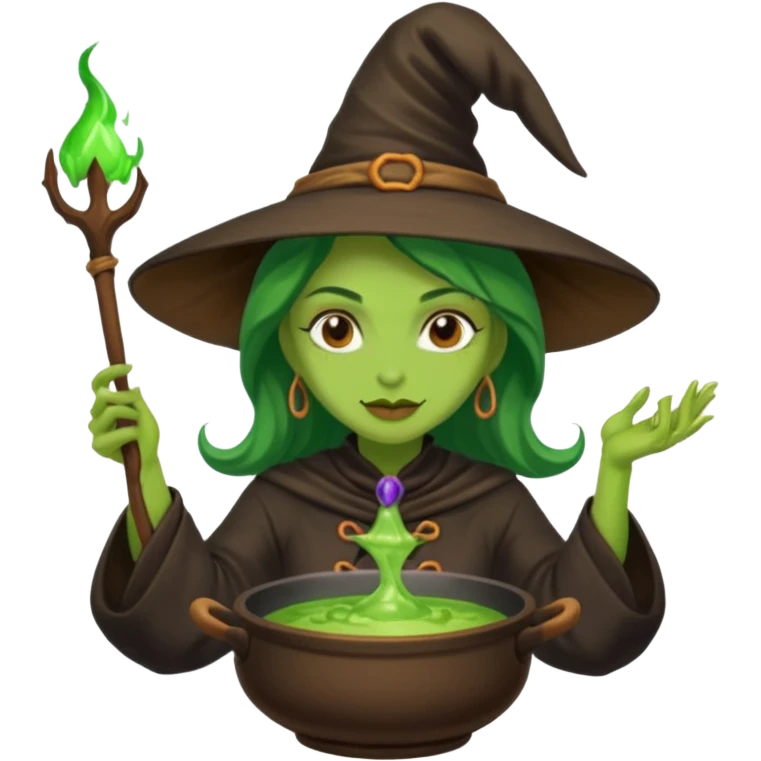 green witch cooking potion emoji