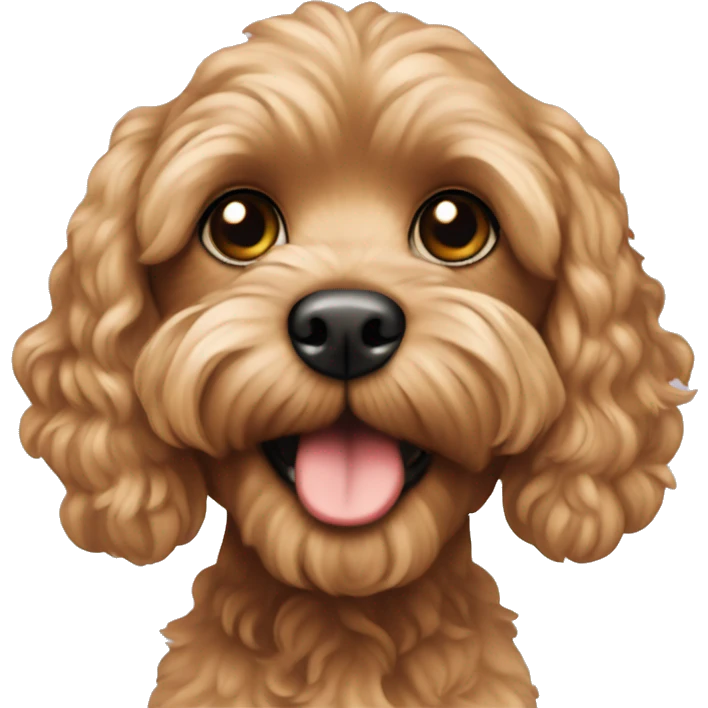 A beige cavapoo  emoji