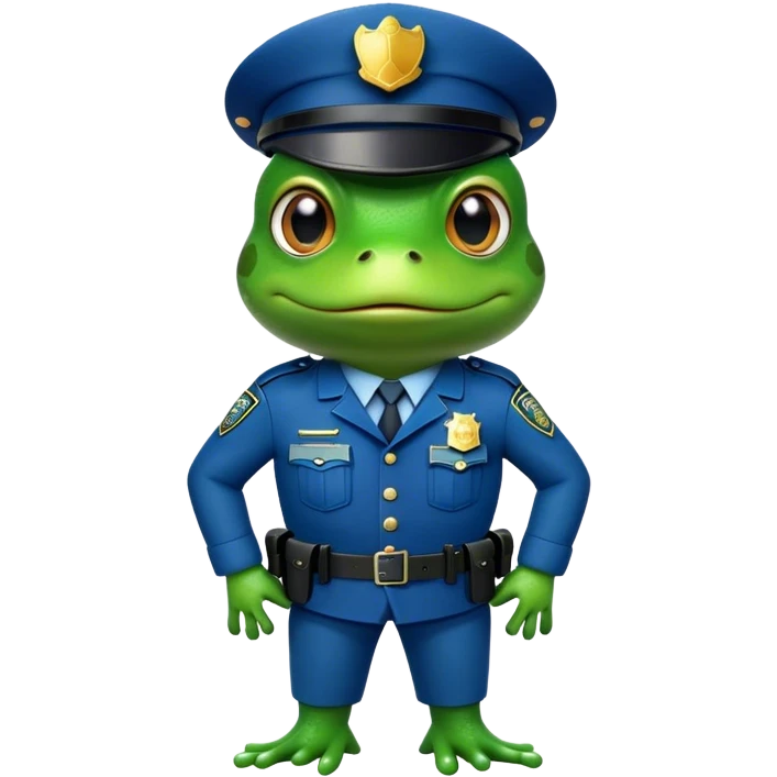 A frog police officer emoji