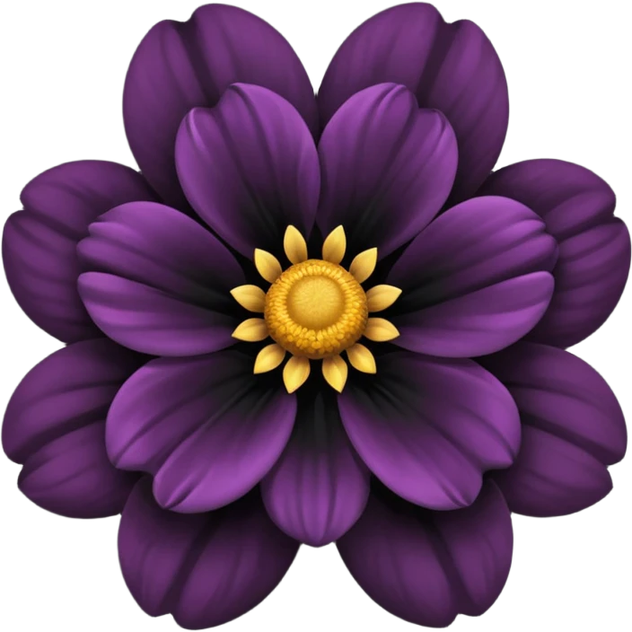 emoji of black flower emoji