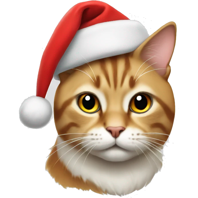 Cat with santa hat emoji
