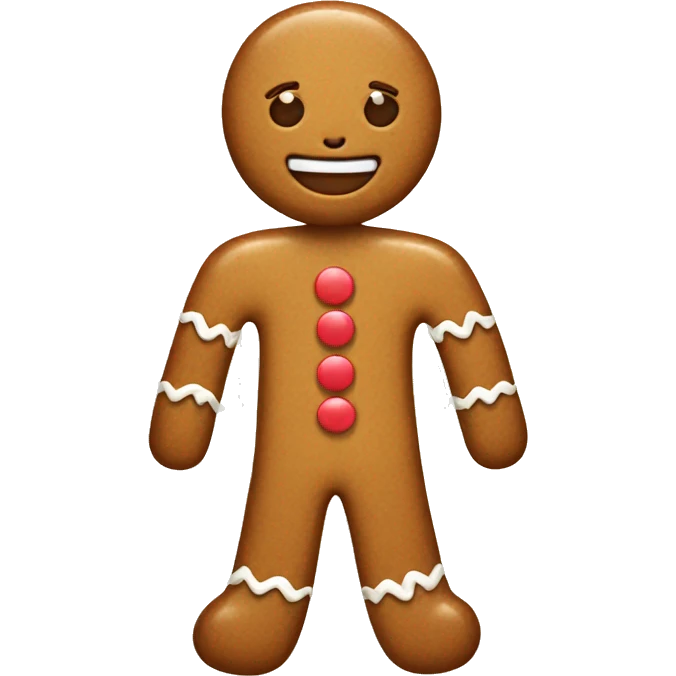 Gingerbread man beige emoji