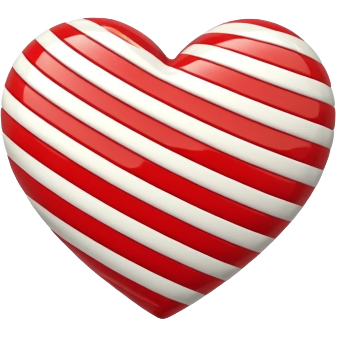 heart with candy stripe pattern emoji