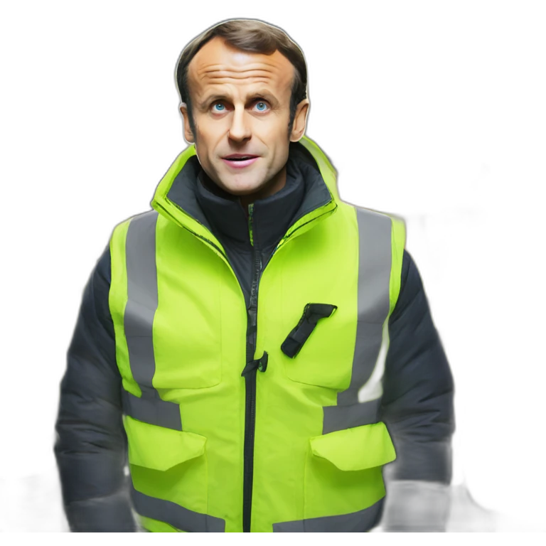 Emmanuel macron supportant les gilets jaunes emoji