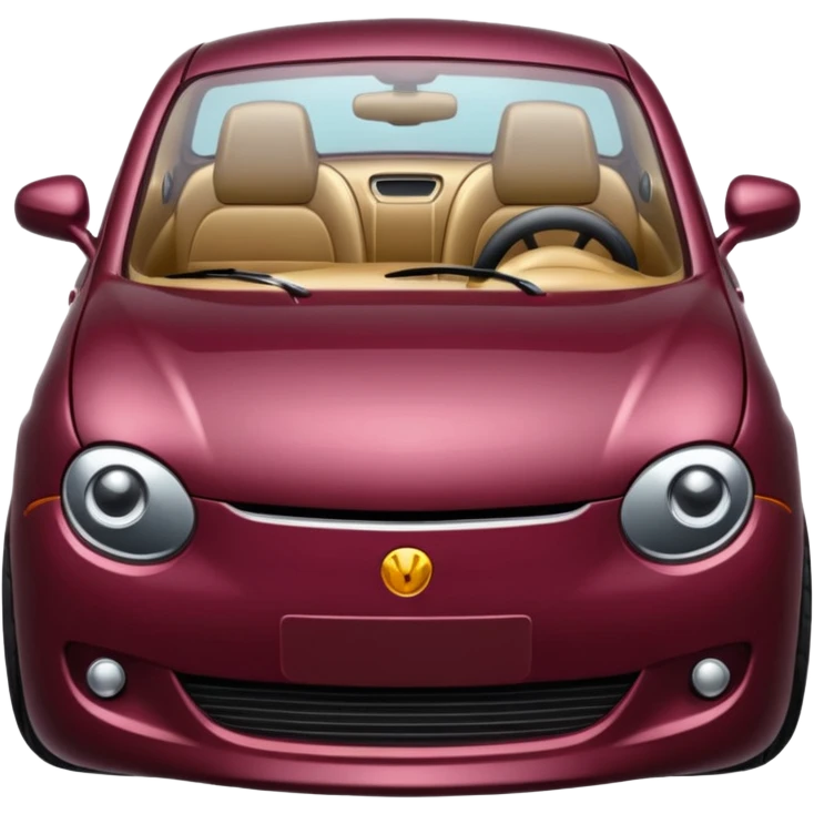 burgundy new car emoji