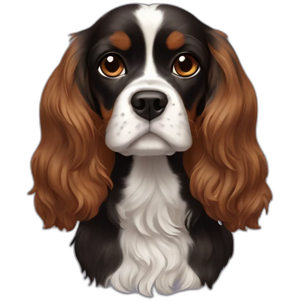 black-cavalier-king-charles-spaniel emoji