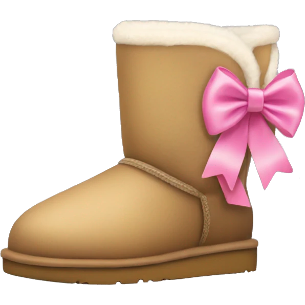 Ugg boot with pink bow emoji