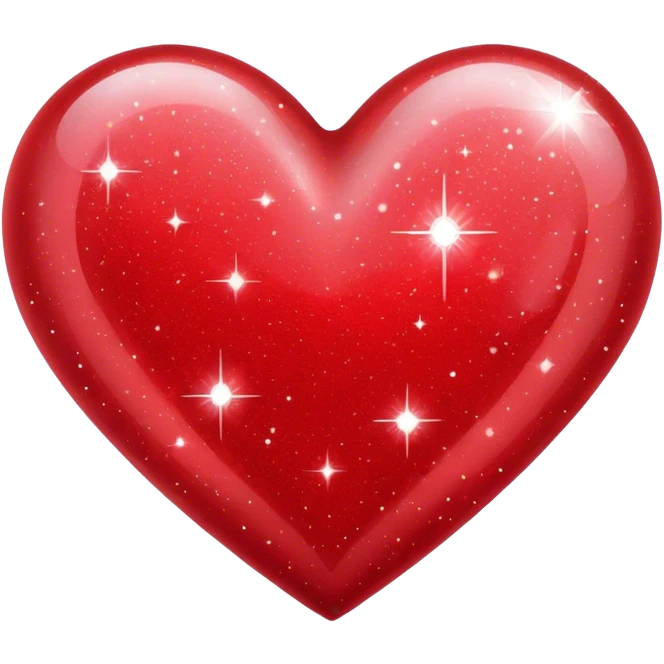 Cute heart with sparkles emoji