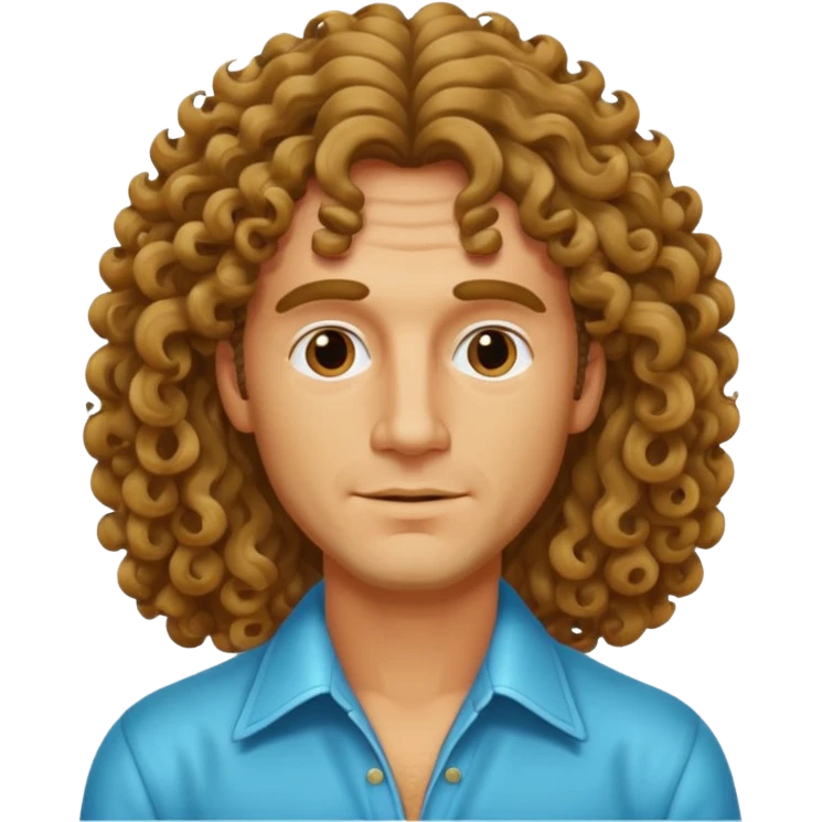 70s 80s men with long curly hair style  emoji