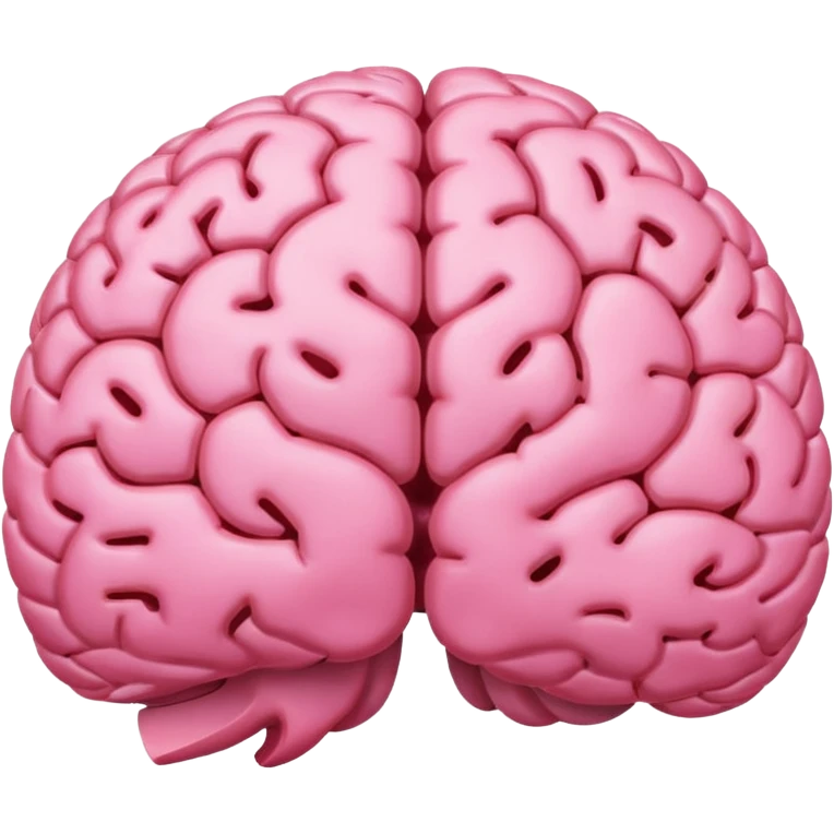 Pink brain emoji