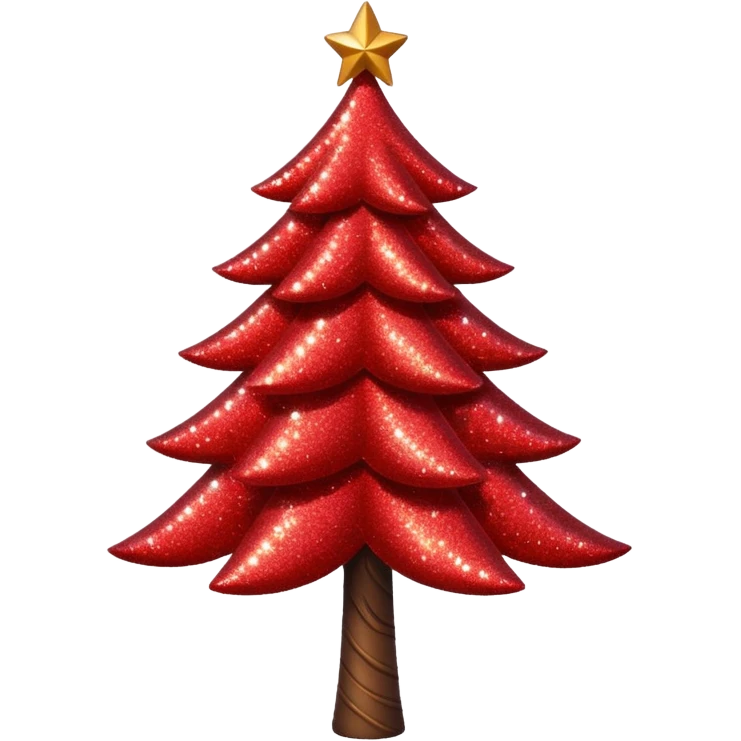 red glitter tree emoji
