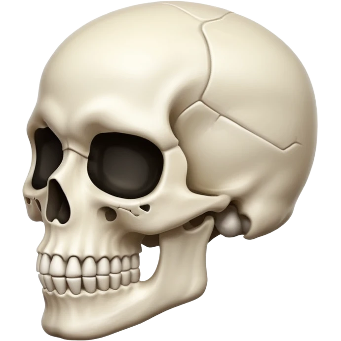 premium skull emoji but show ing its rigth side of face emoji
