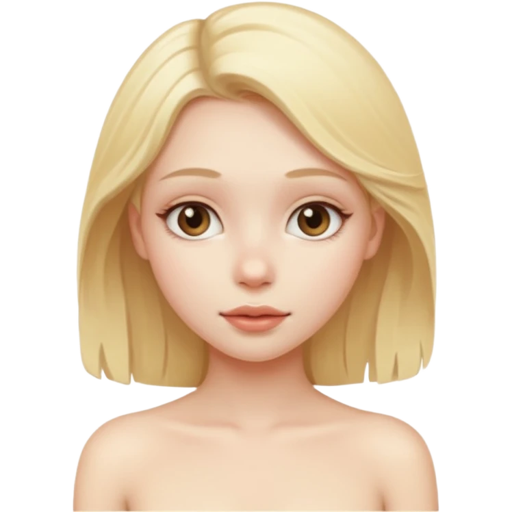 Nude blonde girl emoji
