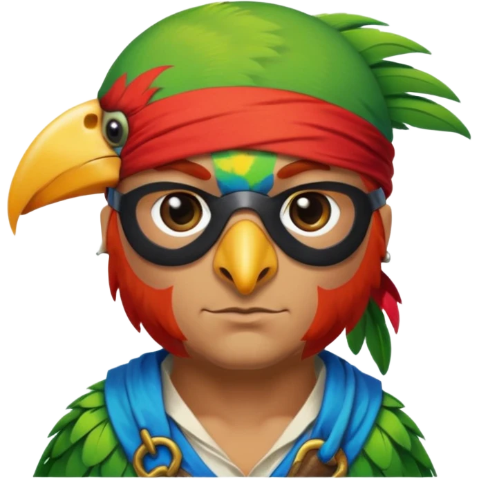 pirate and parrot emoji