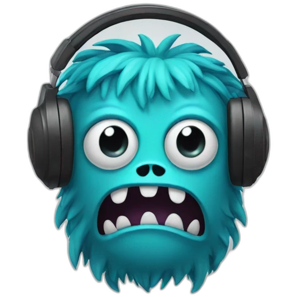 monster with headphones emoji
