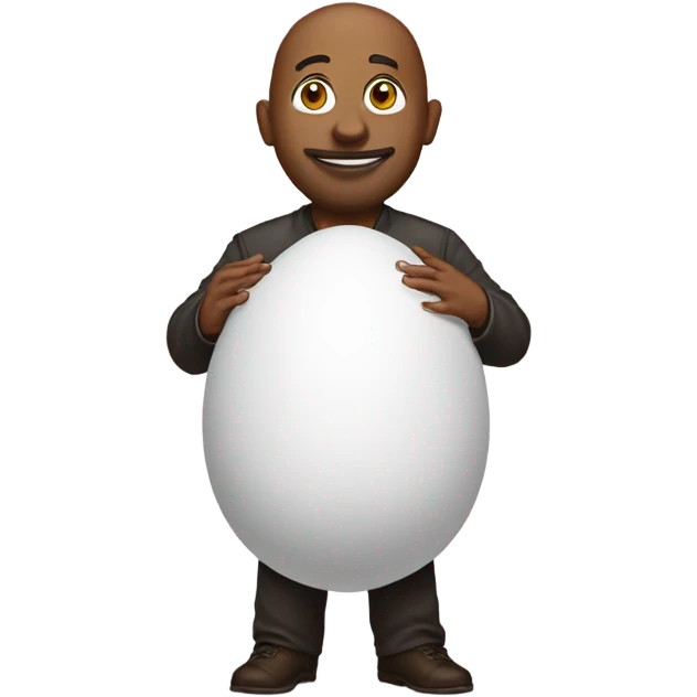 Big egg as a godly figure emoji