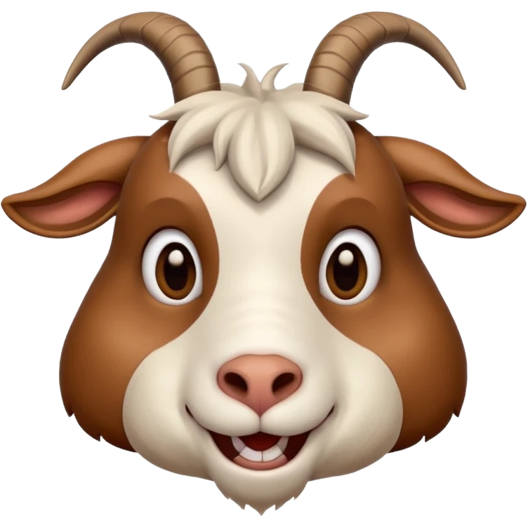 Face de chèvre drole emoji