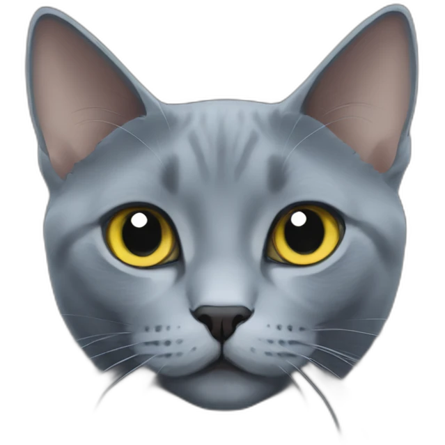 Russian blue cat cute emoji