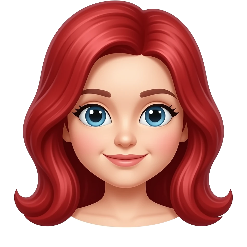 Red hair straightener emoji