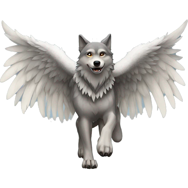 wolf with wings iphone emoji
