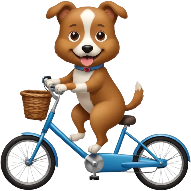Dog on a bike emoji