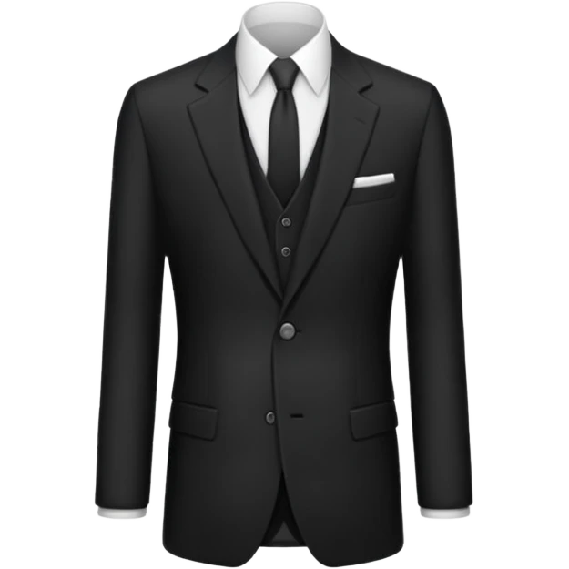 chaqueta de traje negra de lana emoji