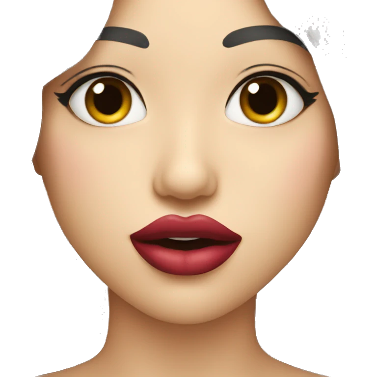 A kiss on the lips emoji