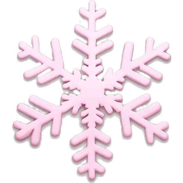 pastel pink snowflake  emoji