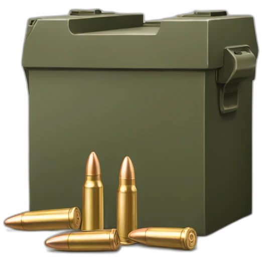 Ammunition box with bullet emoji