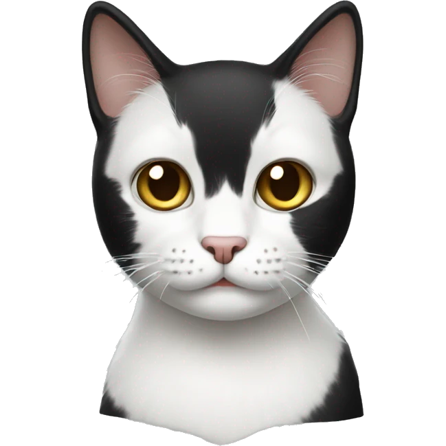 black and white cat emoji