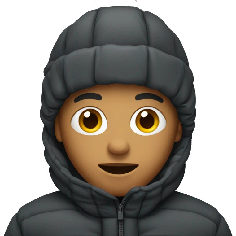 person wearing long puffy jacket  emoji