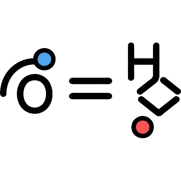 Chemical redox reaction with electron transfer between two atoms emoji