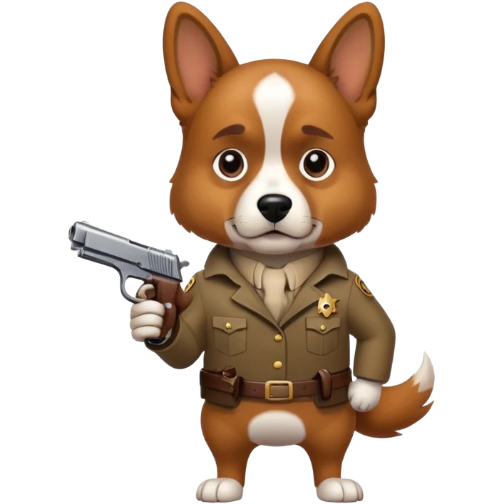 Perro con pistola emoji
