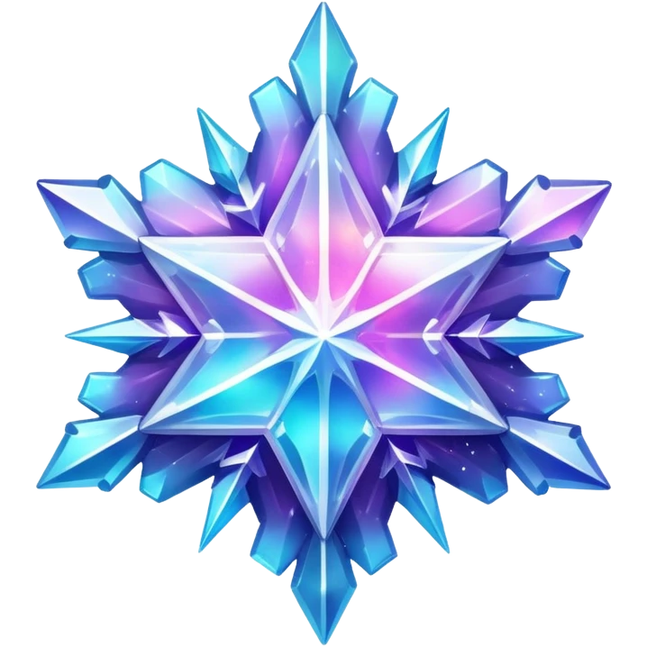 Iridescent sparkly shiny nebula snow crystal   emoji