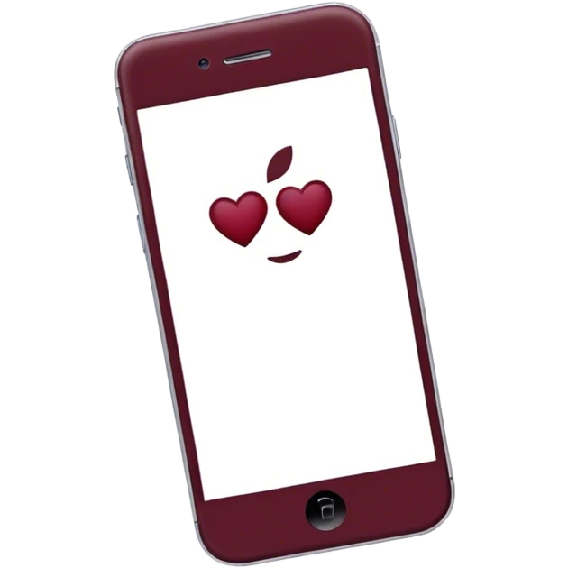 burgundy iPhone emoji