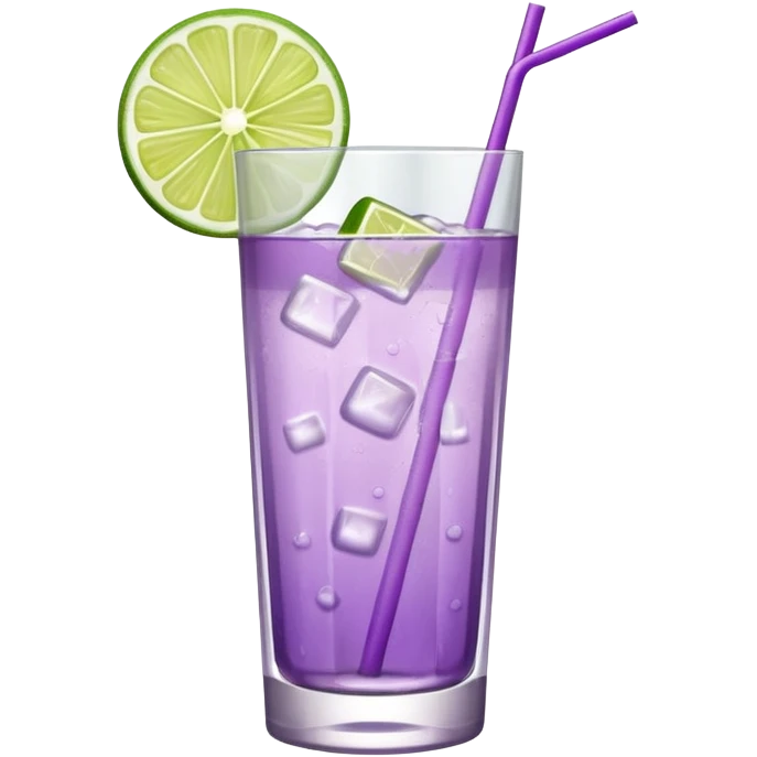 Cocktail light purple with high glass emoji