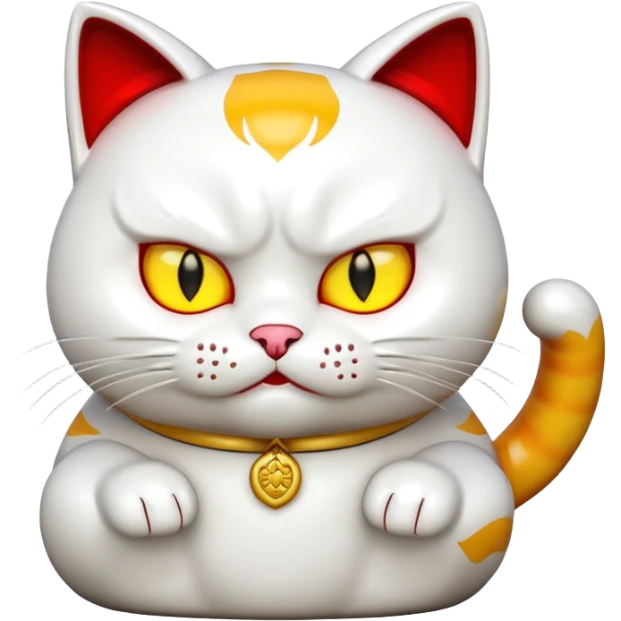 a lucky cat angry emoji