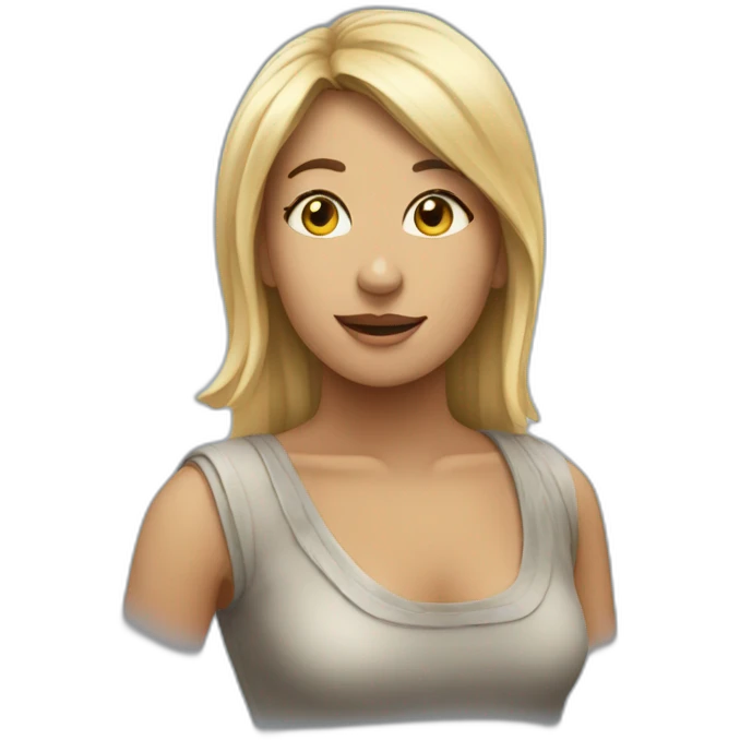 Femme qui regarde le ciel emoji