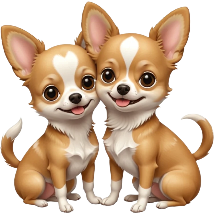 chihuahua dogs playing emoji