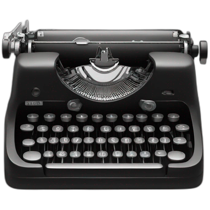 Old typewriter black emoji