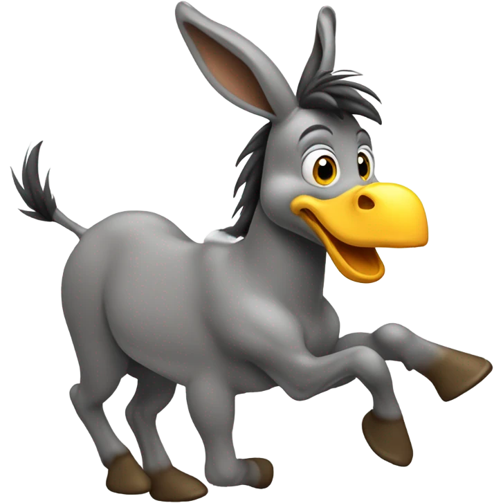 Donkey smacking duck emoji