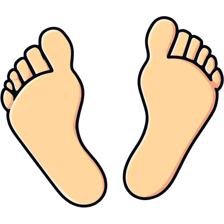 feet in the air emoji