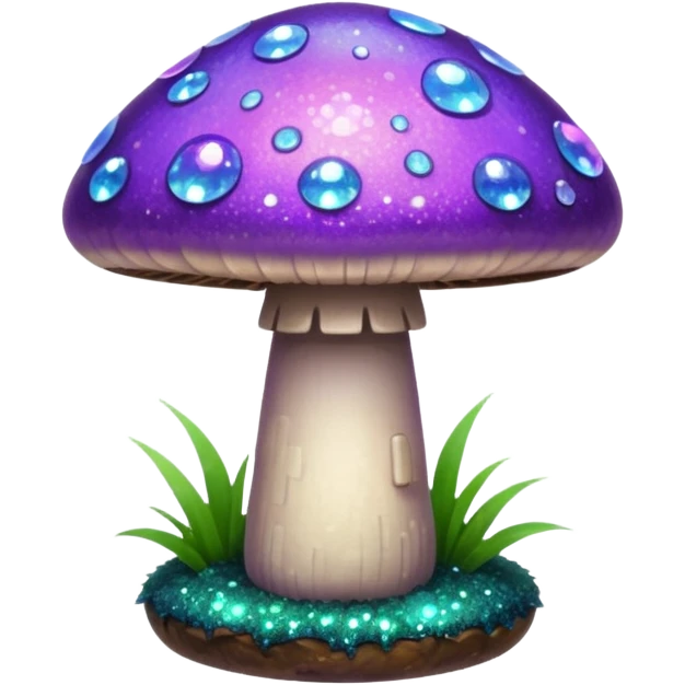 glitter purple mushroom emoji