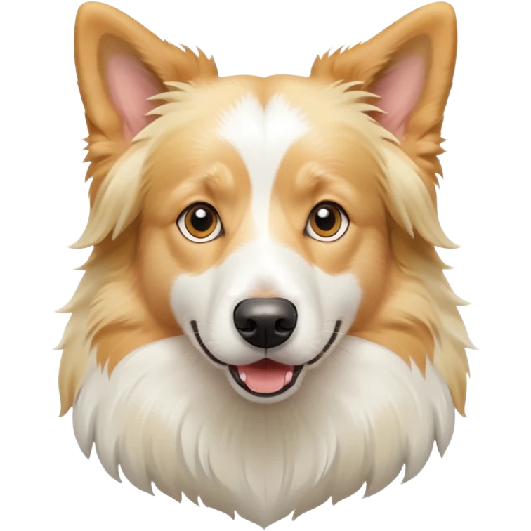 blonde and white border collie dog emoji
