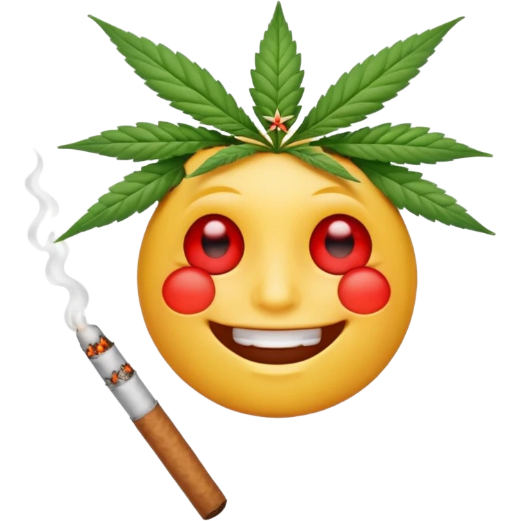 Emoji qui fume un joint  emoji