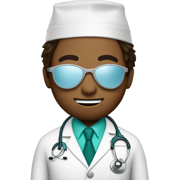 coconut dressed as a medical doctor emoji