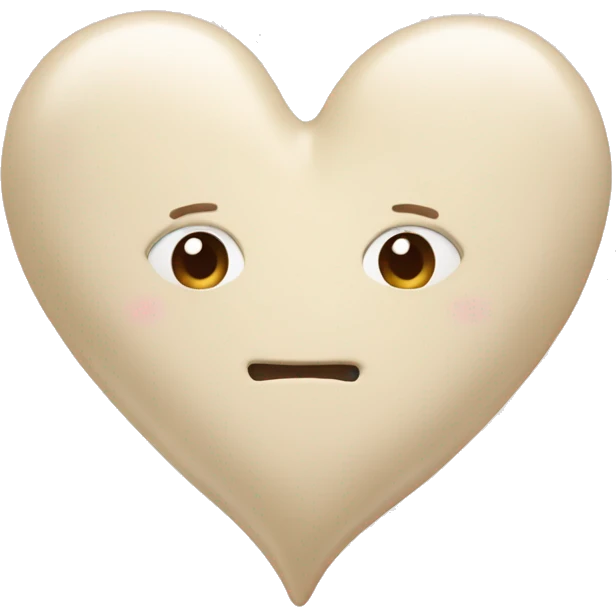 cream heart emoji
